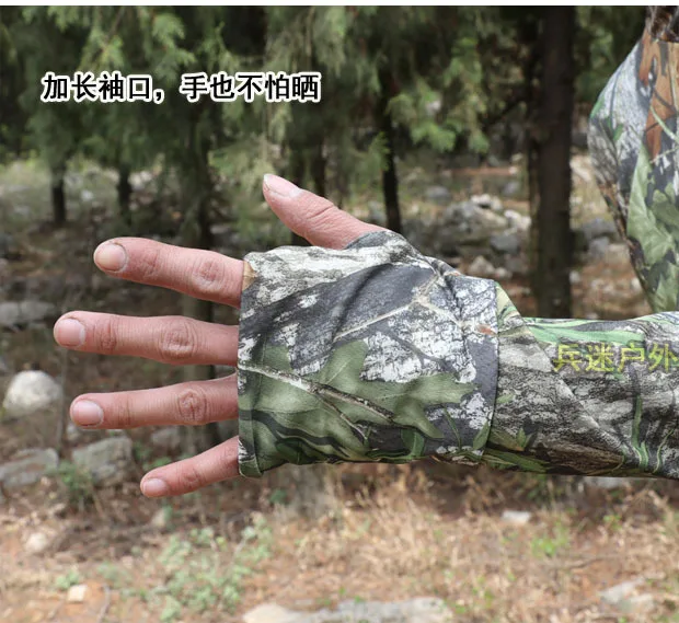 Новая летняя одежда для рыбалки Bionic Camo, солнцезащитная, крутая, с капюшоном, рыболовный костюм, легкая камуфляжная охотничья куртка для мужчин