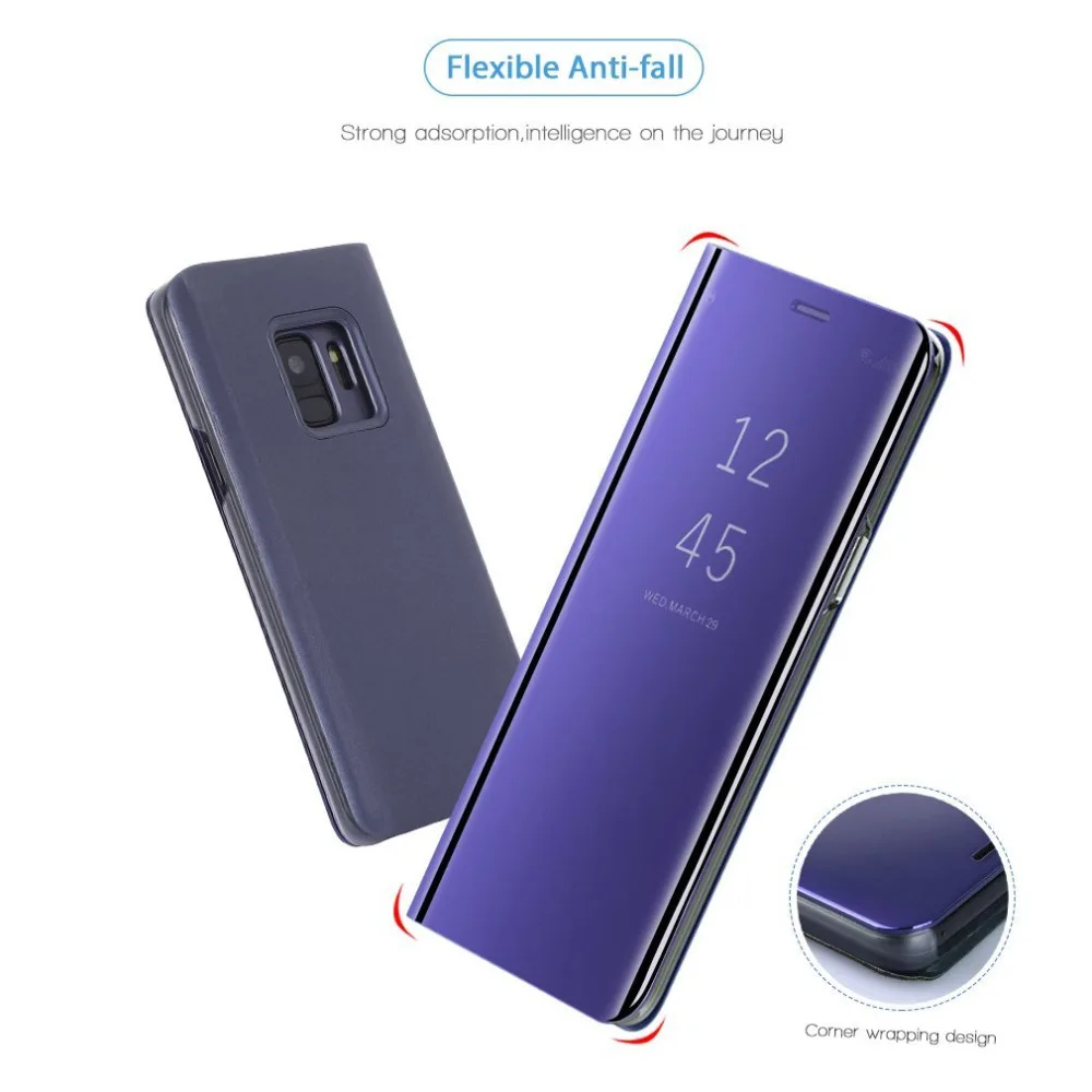 Redmi 5 Plus Mirror Smart Flip Clear View Leather Stand Case Cover For Xiaomi Mi A1 Redmi 5 Note 4X Mi MIX 2 Note 3 Phone Coque 3