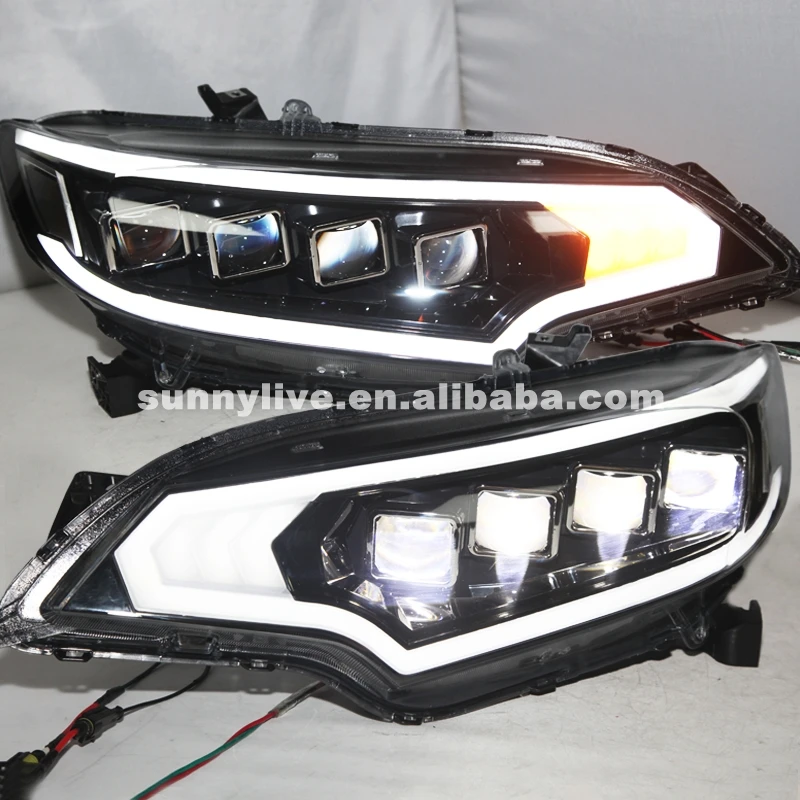 

For HONDA Fit Jazz Headlight Full LED Headlight 2015 Year Black Housing