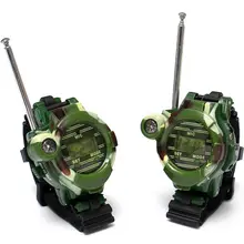 [Верх] 2 шт./компл. открытый иди и болтай walkie камуфляж переговорные часы игрушки семья играть в игры Электрический домофон сильный диапазон часы игрушка в подарок