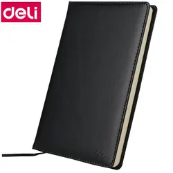 Deli 7901 бизнес PU ноутбук Кожа лицо ноутбук общий размер 18 k 25 k 32 k 48 k дополнительно для офиса студенческого домашнего использования