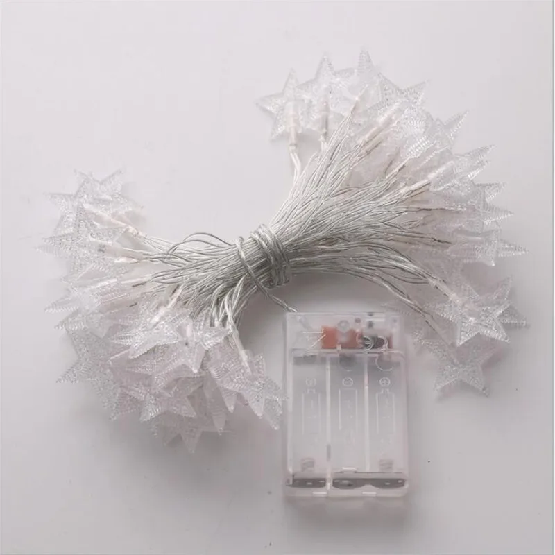3M 20 Leds Star Shaped LED Fairy String Lights Garlands Holiday Christmas Party Wedding Decoration Battery Operated night lights (1)