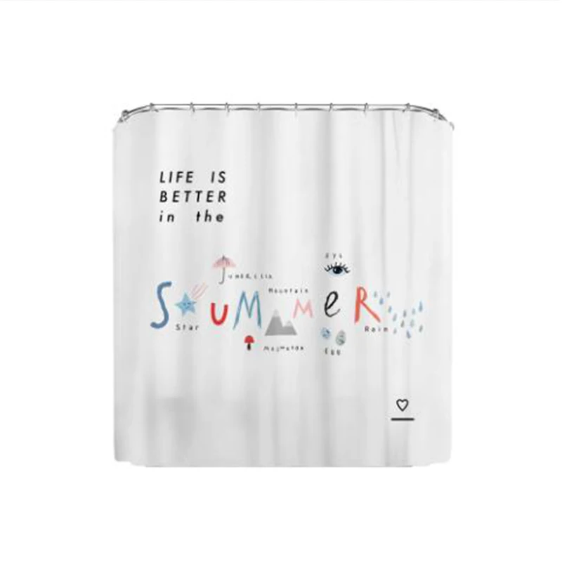 SL0145 Waterproof Shower Curtain Fabric Polyester Creative Bath Curtains Printed Pineapple Curtains For Bathroom 180*180CM - Цвет: SL0145