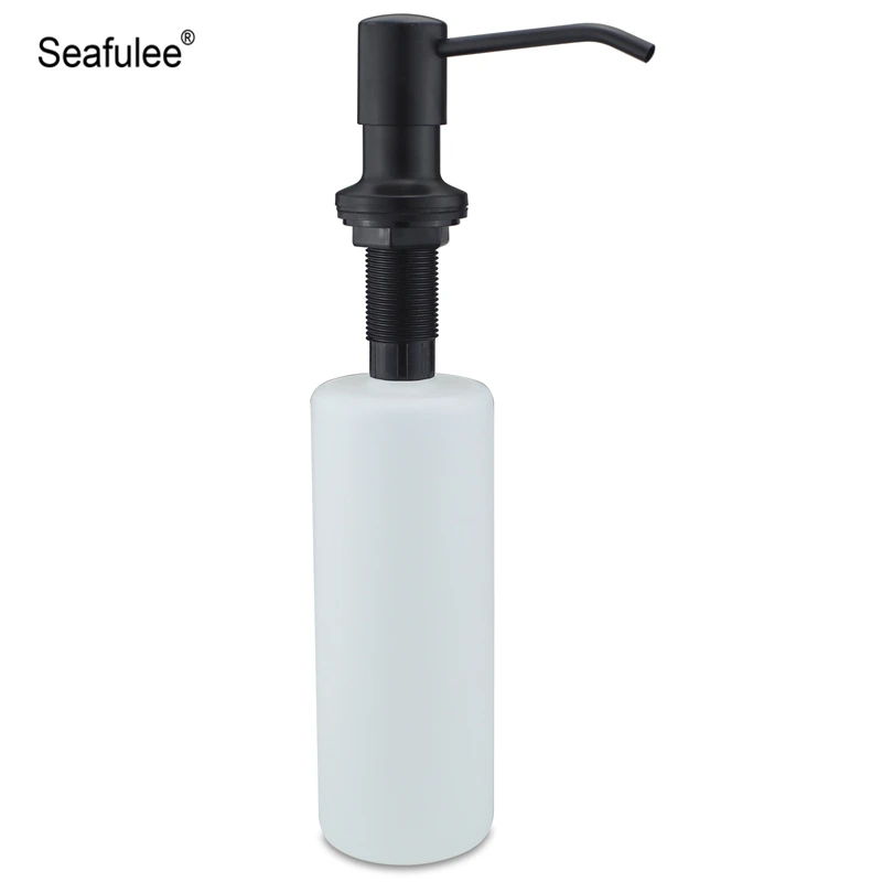 

Kitchen Sink Soap Dispenser Stainless Steel Hand Dish Liquid Soap Pump Black 500ML