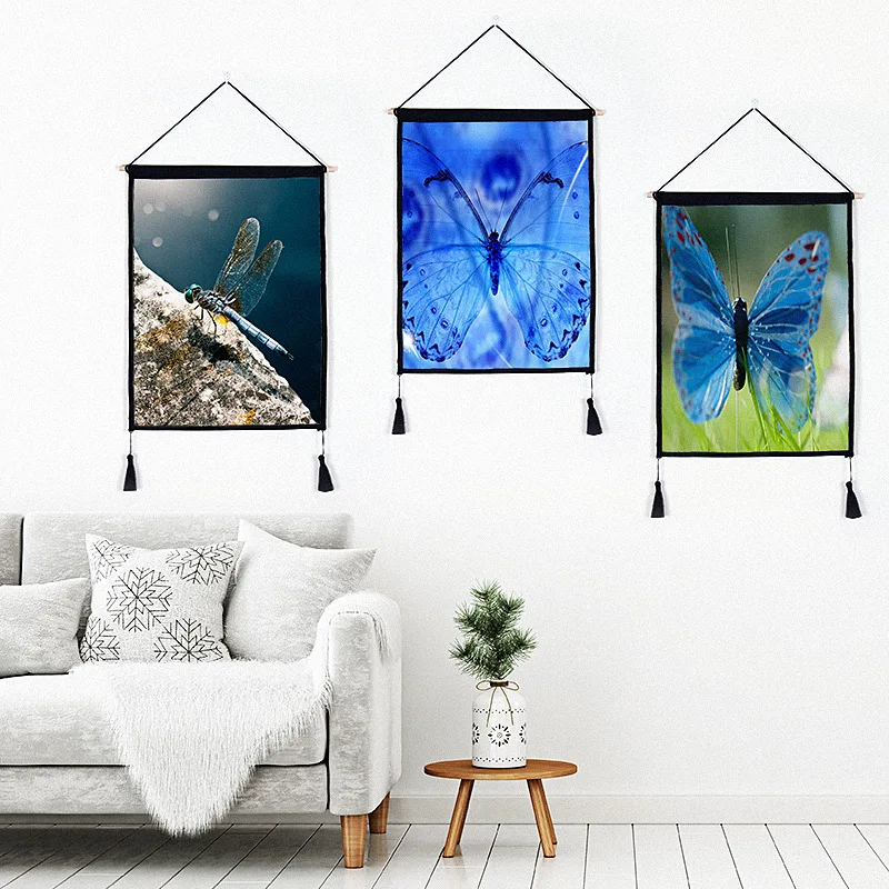 

Creative Hanging Painting for Living Room Wall Decoration Butterfly Design Digital Printing Paint by Numbers Wall Art Pictures