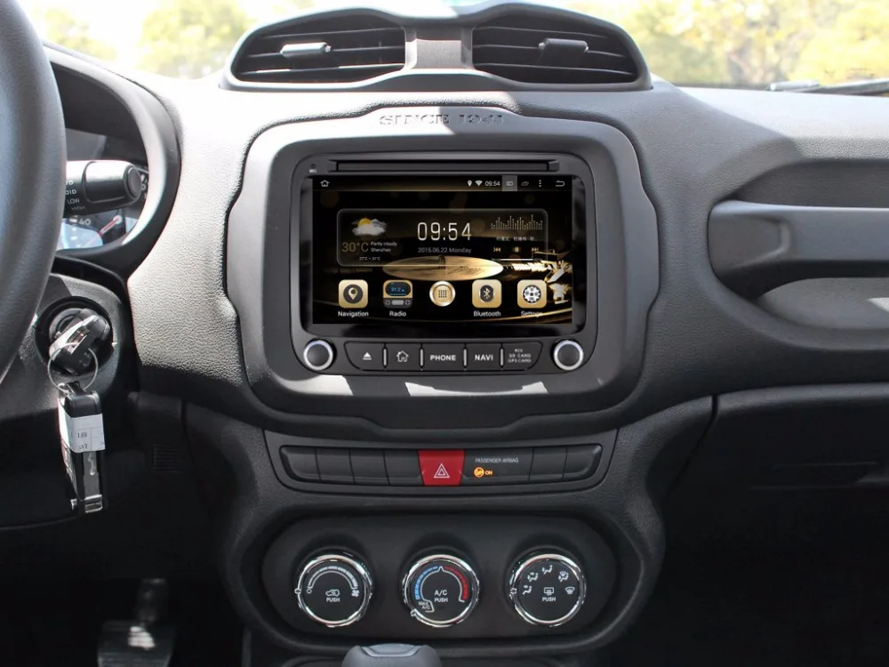 

ROM 16G Quad Core Android 7.1 Fit JEEP Renegade 2015 2016 - CAR DVD PLAYER Multimedia STEREO RADIO AUDIO DVD GPS CAMERA DVR OBD