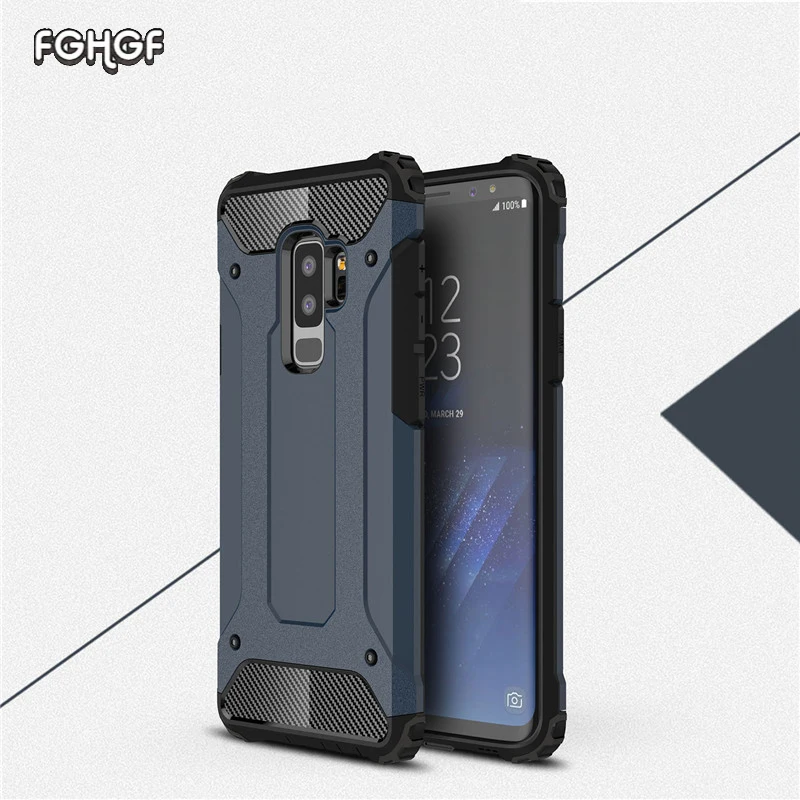 

FGHGF Rubber Armor Case For Samsung Galaxy S8 S9 Plus S6 S7 Edge Phone Shell Full Protection Hard PC Shockproof Trend Cover