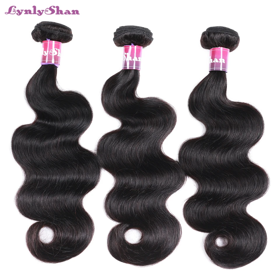 

Peruvian Body Wave Human Hair 3 Bundles Remy Hair Weaves Natural Color 10-30Inch Free Shipping Lynlyshan Hair