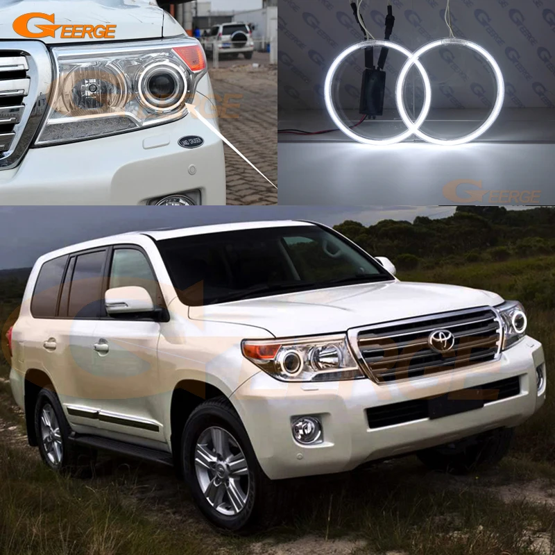 

For TOYOTA LAND CRUISER 2013 2014 2015 XENON HEADLIGHT Excellent angel eyes Ultra bright illumination CCFL Angel Eyes kit