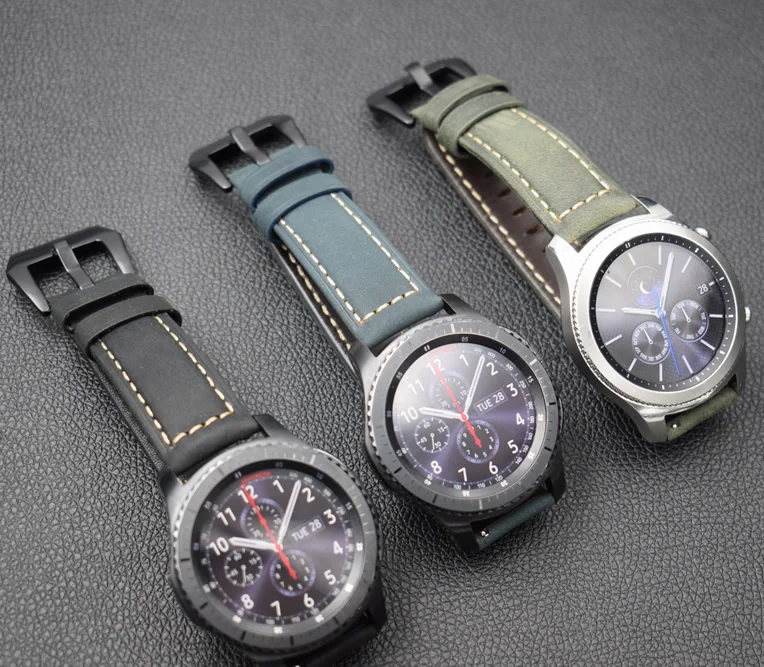 Ремешок для часов Huami Amazfit новейший браслет из натуральной кожи Samsung Gear S3 Classic Frontier
