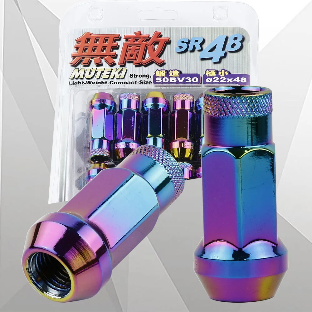 Muteki SR48 стальные удлиненные открытые гайки для обода раздвижные тюнерные 20