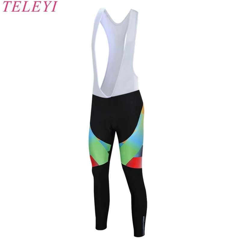 

TELEYI 2017 Men Padded Cycling Long Bicycle Bib Pants 5D Gel Pad Bike Tights Mtb Ropa Pantalon Ciclismo Invierno #BK-02