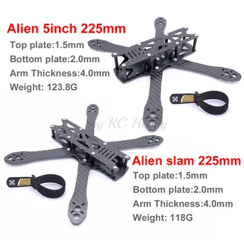 

Alien 5" 5inch 225mm / Alien Slam 5 inch 225 225mm DIY Cross Racing Mini Drone Pure Carbon Fiber Quadcopter Frame Kit For FPV