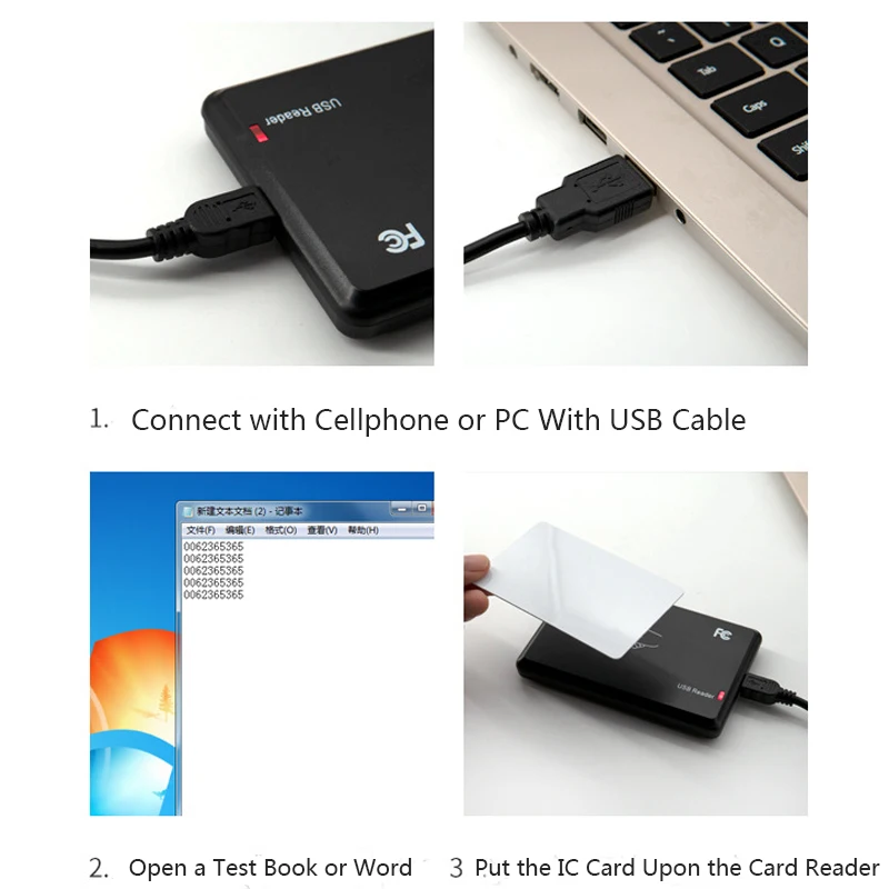 R20D 125 кГц RFID считыватель смарт карт Настольный черный Rfid Usb планшет кард