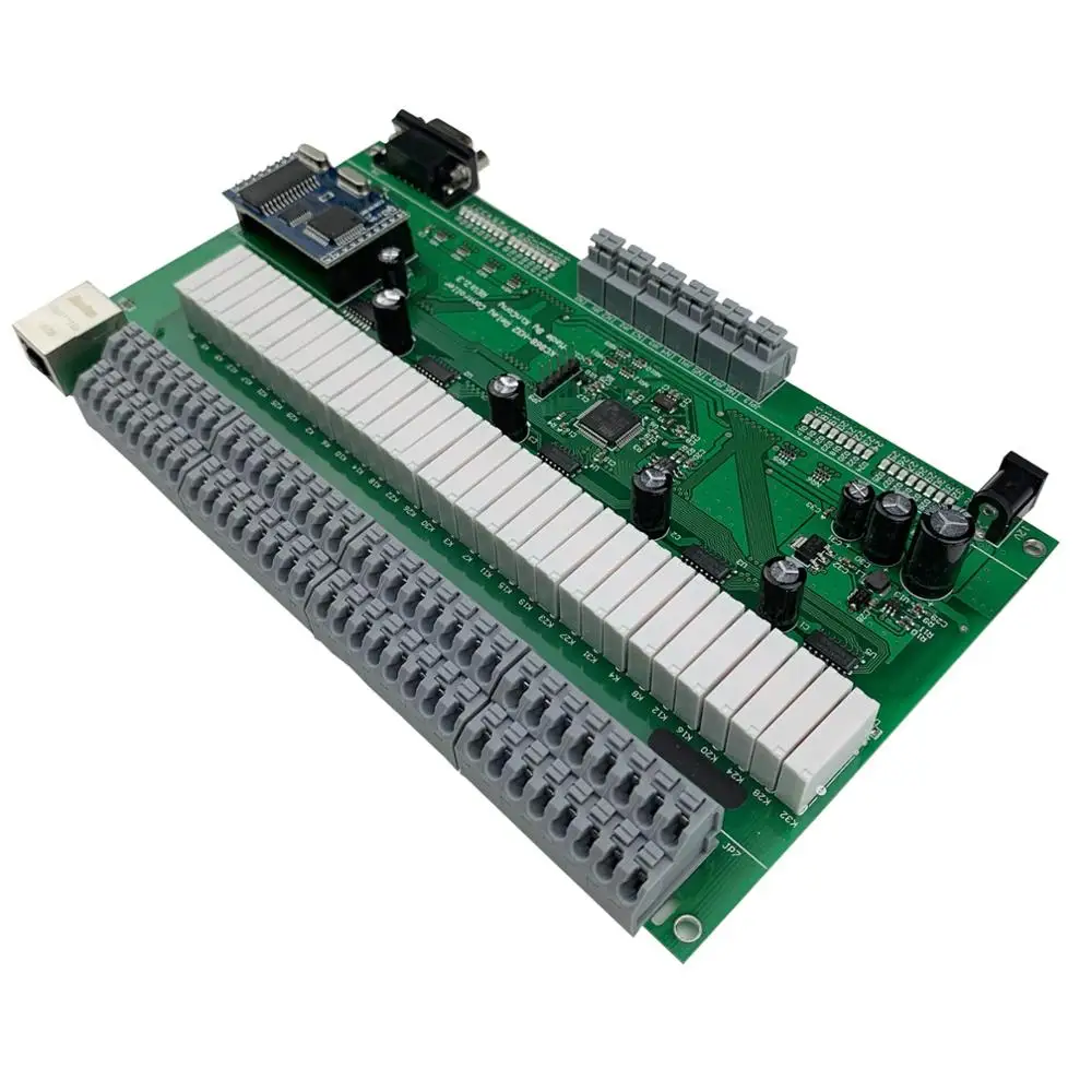 32 Channel Ethernet Relay Module With GPIO Lan Wan Network RJ45 RS232 TCP IP Program Development Board DIY Smart Home