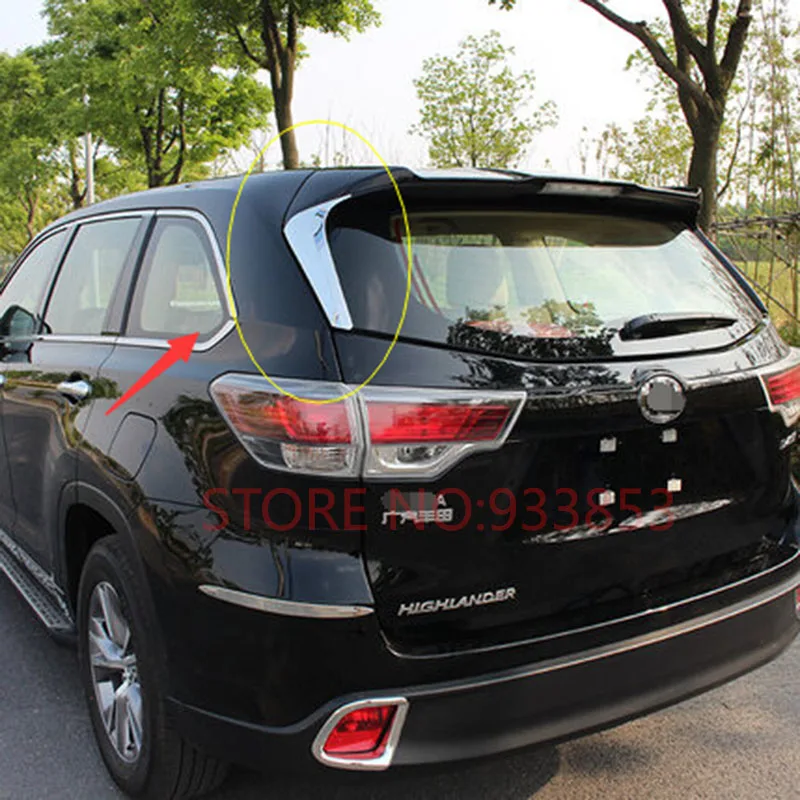 

STYO автомобильный АБС-пластик заднее окно боковой треугольник наклейка крышка отделка для Highlander 2015-2018