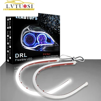 

LVTUSI 30cm 60cm LED Daytime Running Light Flexible Soft Tube Guide Car Styling Turn Signal Light Waterproof Car Strip 12V CJ