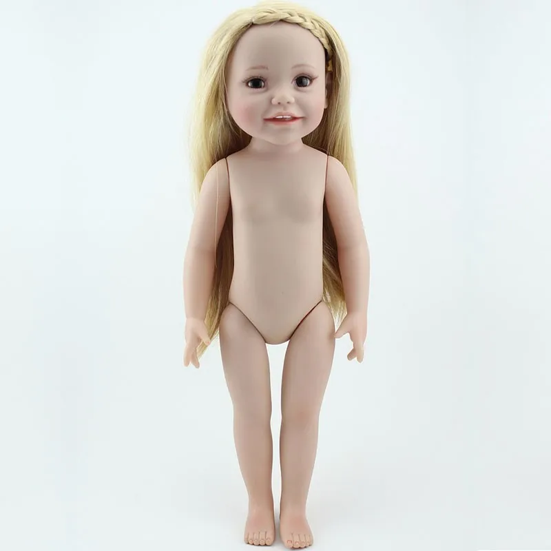 

American Girl Doll 17Inch DIY Silicone Reborn Doll Toys Vinyl Naked Dolls Realistic Reborn Babies Doll Toys for Kids Brinqued