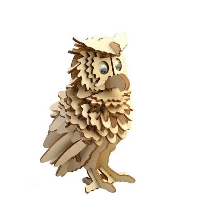 Buy DIY Owl Model 3D Puzzles Wooden Puzzles DIY Toy