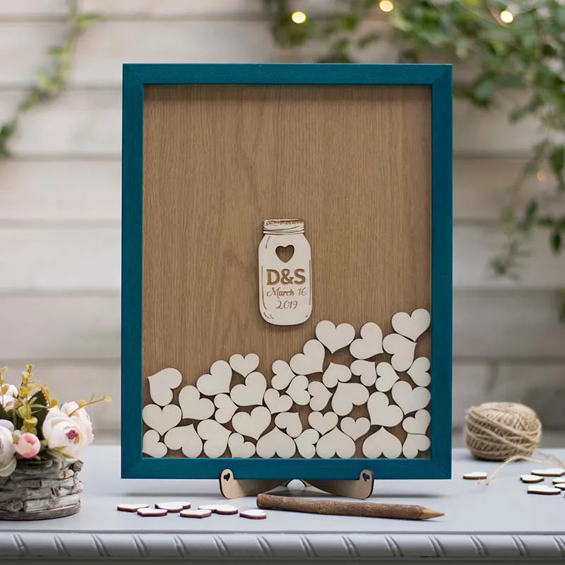 

Custom Drop Top Guestbook Livre d'Or De Mariage Personalized Romantic Love Bottle Wedding Gifts for guests Guestbook Wedding