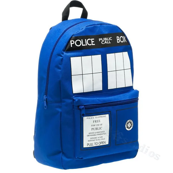 Good Quality Doctor Dr. Who Tardis Women's Knapsack Backpack Police Box Bag - Цвет: Зеленый