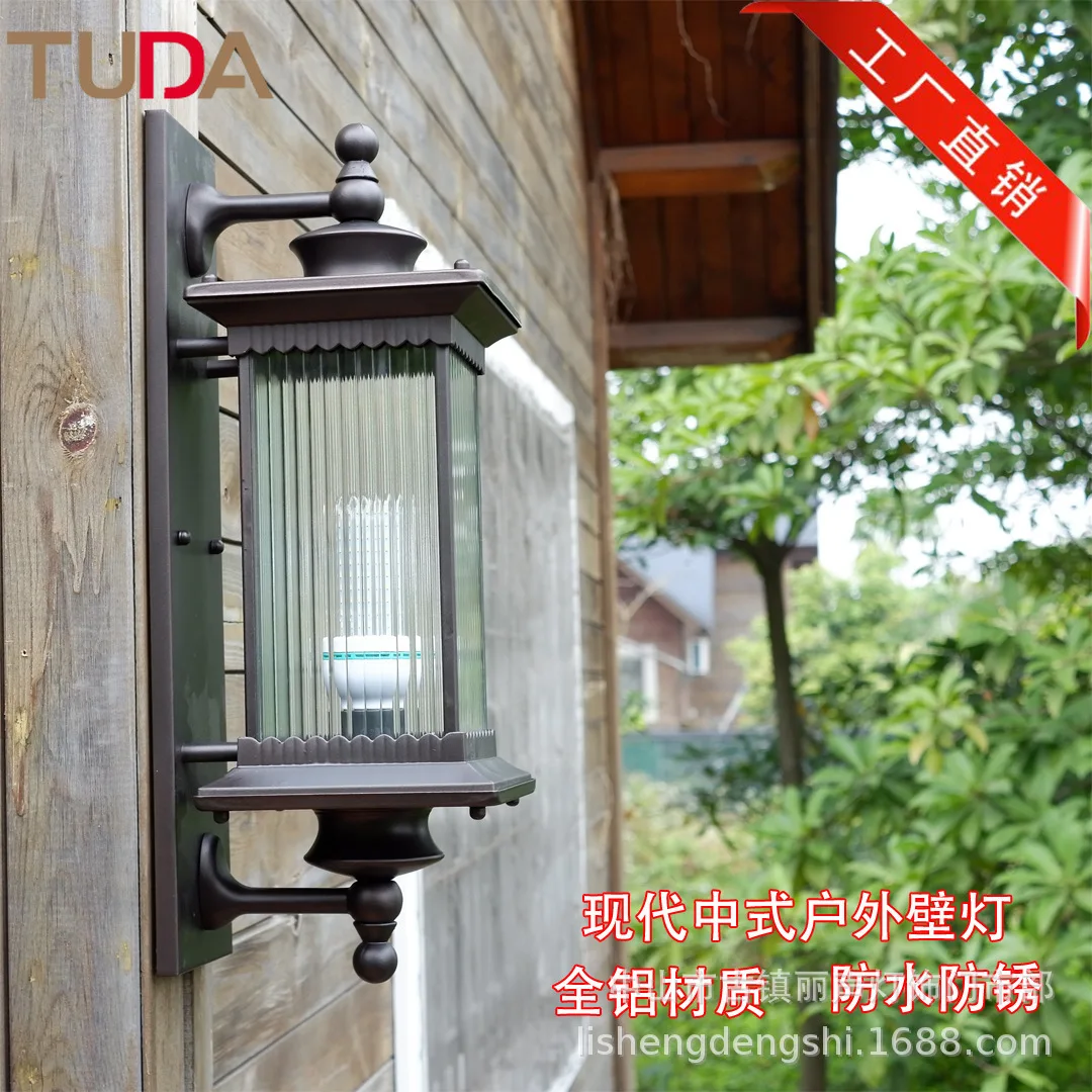 

TUDA 22X20X58cm Chinese Outdoor Waterproof Wrought Iron Wall Lamp Villa Outside Wall Lamp European Hotel Lobby Aisle Wall Lamp