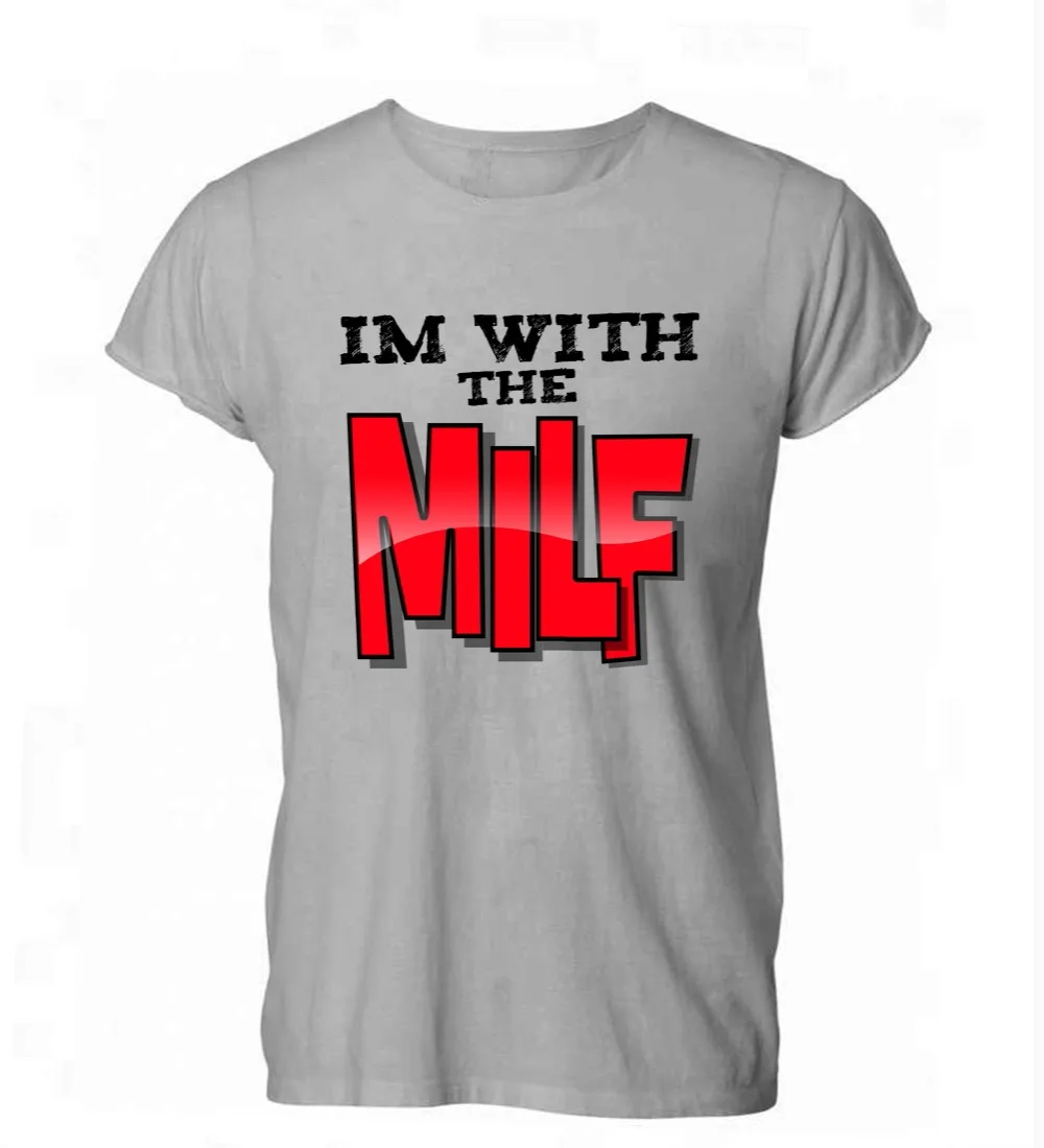 2018 модная летняя футболка я с Milf Забавные милые мужская женская