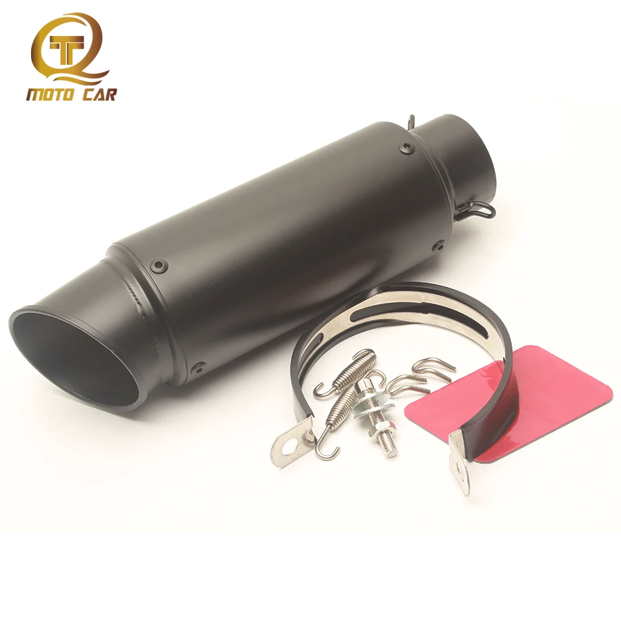 Motocicleta Universel 61mm de Escape negro silenciador de Escape Moto para Honda KTM Duque Yamaha Pitbike BMW S1000R S1000RR piezas de Scooter