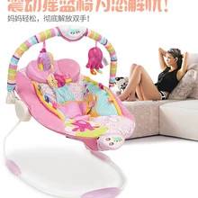 Музыкальная принцесса розовый детский подпрыгиватель Колыбель электрические детские качели колыбель кроватка комфортное кресло-качалка корзина