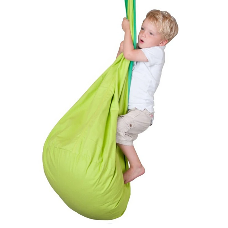 

New Children'S Baby Hammock Children'S Swing Chair Outdoor Leisure Hammock Indoor Cloth Bag Swing With Inflatable Cushion
