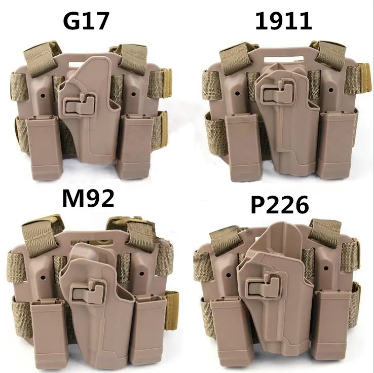 FIRECLUB тактическая правая рука весло и ноги ремень падение ноги кобура для M1911 M92 P226 G17