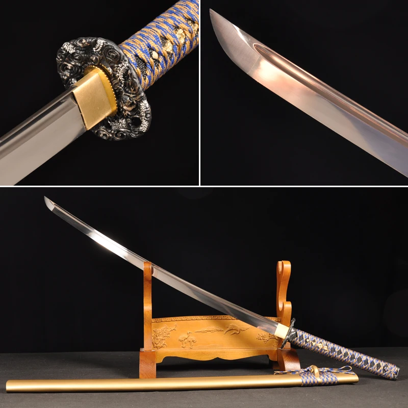 

Handmade 9260 Spring steel Katana Funcational real Japanese Sword Full tang blade very sharp