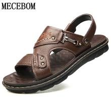 Летние сандалии; мужская повседневная обувь; пляжные шлепанцы с металлическими украшениями; мужские слипоны из натуральной кожи; Мужская обувь; sandalias hombre; 179m