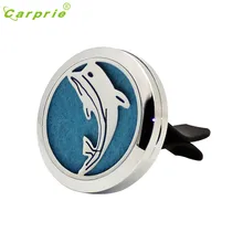 Синяя рыба из нержавеющей стали авто освежитель воздуха Освежитель эфирного масла диффузор подарочный медальон Декор Jul 25