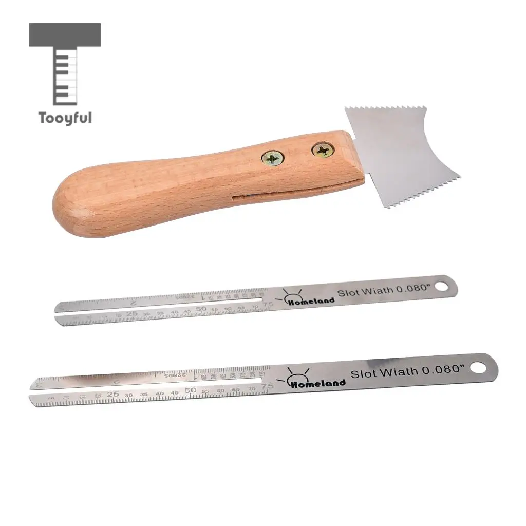 Tooyful Durable Stainless Steel Guitar Bass Ukulele Violin Fretboard Repair Tools Jagged Knife for Guitarist Luthier