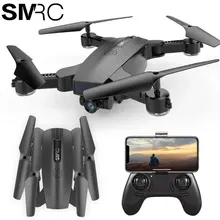 SMRC S6 RC drone складной мини Безголовый режим Дрон Квадрокоптер беспилотный летательный аппарат 720 P WiFi HD камера светодиодный свет удержания высоты