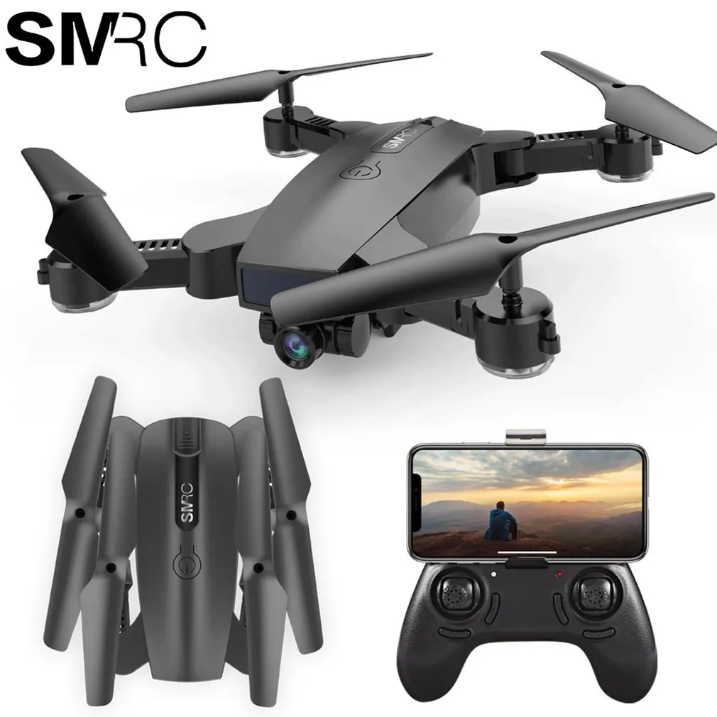 Goedkoop SMRC S6 RC Opvouwbare Mini Headless Modus drone quadcopter vliegtuigen 720 P WIFI HD camera LED Licht Hoogte Hold Gratis verzending