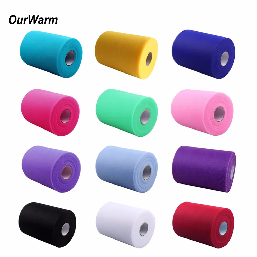 100 ярдов Ткань Тюль Rolls Катушка Для Свадебные украшения Craft DIY Ленты дома Интимные