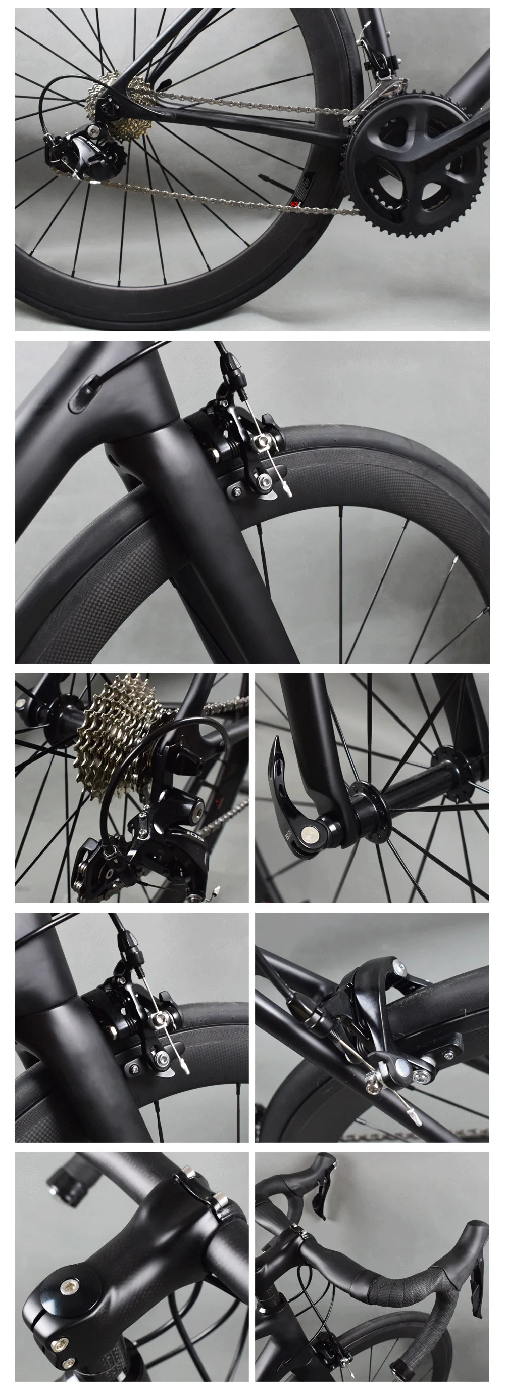 Discount 2018 Ultralight only 6.3kg carbon road bike with 50mm carbon wheels 5800/R8000/9000 Groupset Toray T1100 bicicleta carbon bike 9