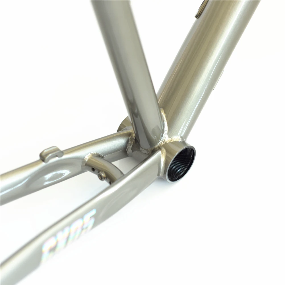Best SEABORAD barrel shaftCX Road bike Cr-mo Frame Carbon Fork 700C Classic Cyclocross Frameset Disc Brake 4130 Heat Treat Steel Fram 4