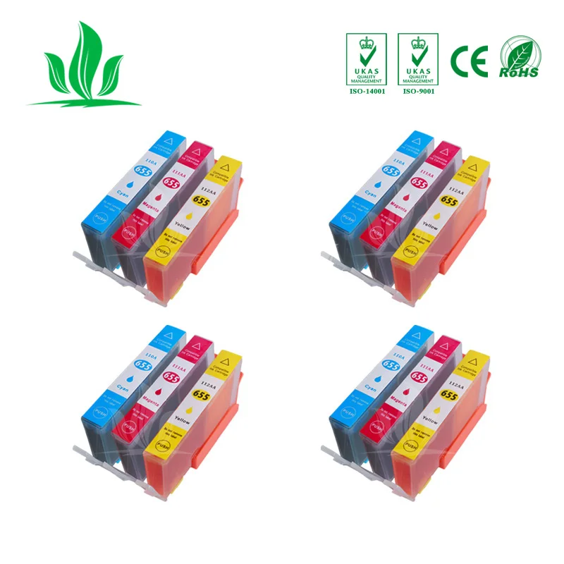 

4CMY 655XL Compatible HP655 HP655XL HP 655 for Refillable Ink Cartridge for deskjet 3525 5525 685 670 655xl 4615 4625 PRINTER