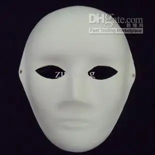Women Blank White Masks Unpainted Full Face Enviro...