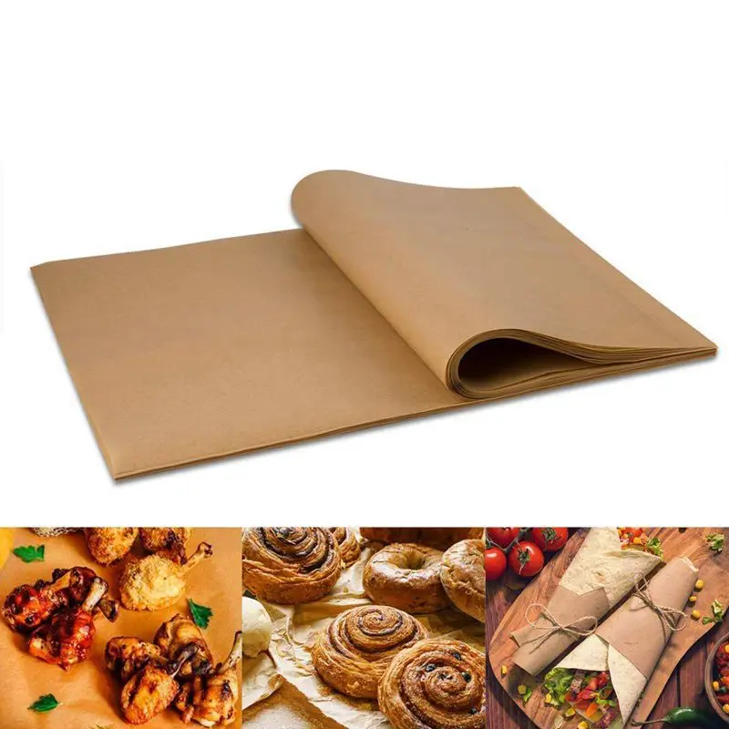 

100pcs Paper Baking Liners Sheets, Precut 30x40cm Non-stick Wax Paper for Cook, Grill, Steam, Pans, Air Fryers, Hamburger Patt