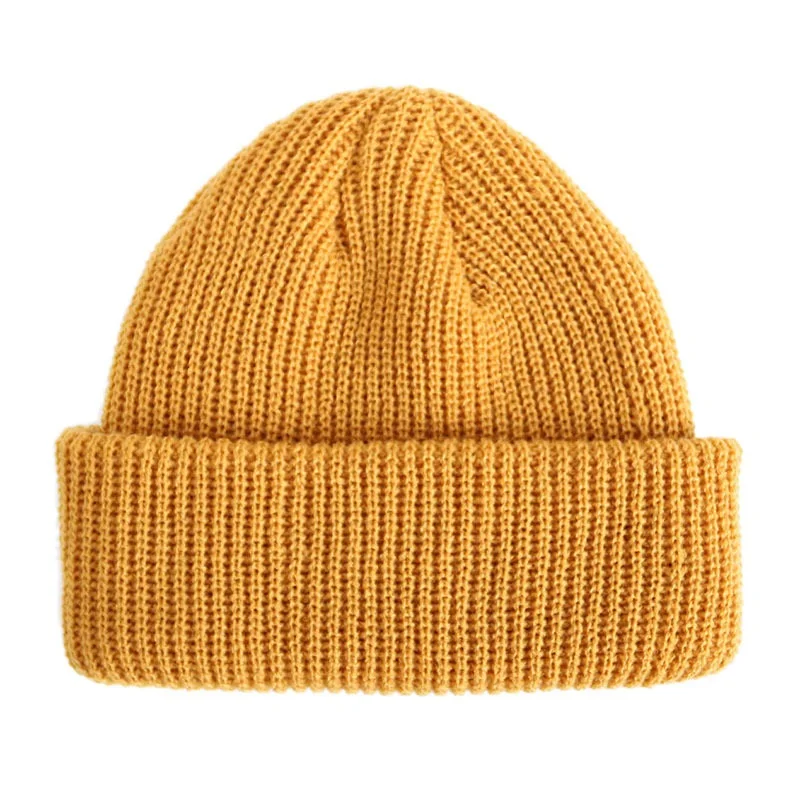 2021 Beanies Knitted Hats Solid Color Caps for Autumn Winter Men Short Head Cap Outdoor Warm Melon Cap Street Head Cap Women Hat skullies beanie Skullies & Beanies