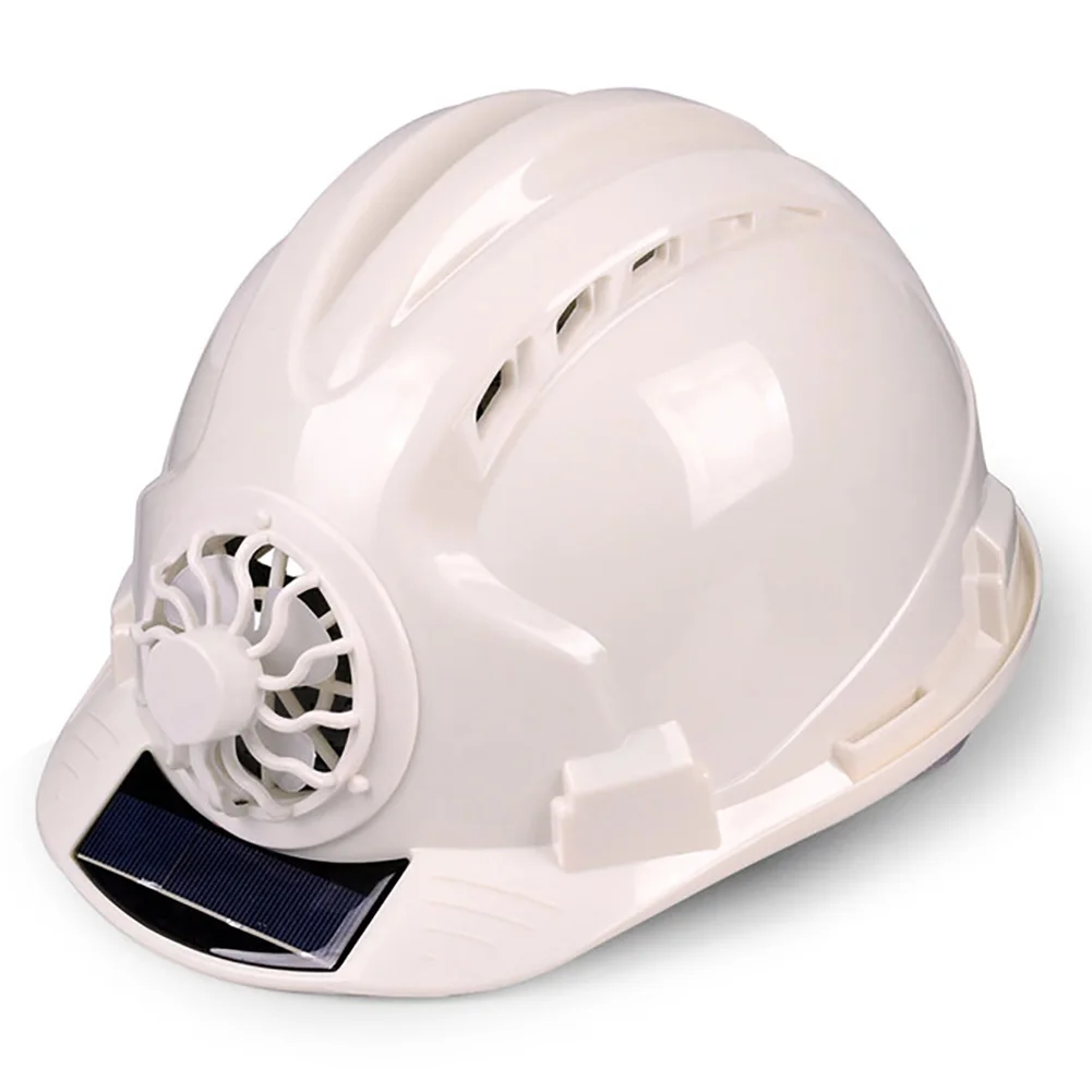 

Hat Helmet With Fan Sunscreen Security Construction Cycling Adjustable Workplace Outdoor Safety Solar Power Protective Hard
