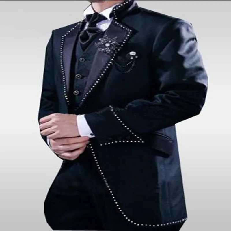 Un-Bouton-Marine-Longue-Blazer-Mari-Smokings-de-Gar-ons-D-honneur-des-Hommes-De-Mariage (2)