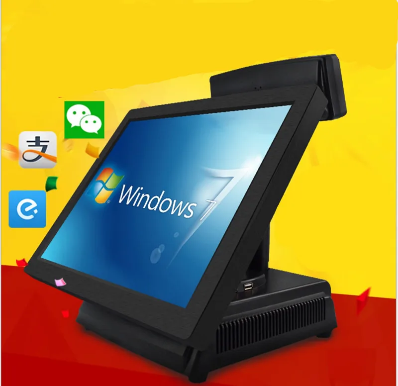 

new stock pos terminal cheap 15" resistive all in one touch systems