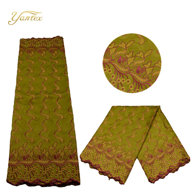 

YANTEX-Hot Selling High Quality Ankara Lace Guipure Lace Fabric 5 Yards/Lot,African Fashion Bazin Riche Fabric For Wedding Dress