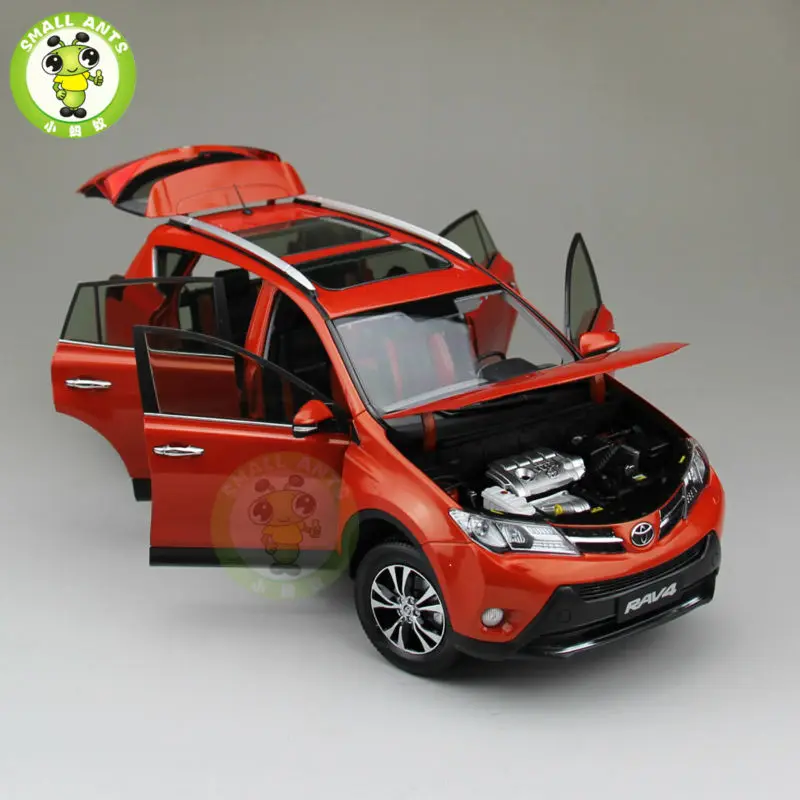 1:18 RAV4 литая модель автомобиля SUV игрушки для подарков коллекция хобби оранжевый