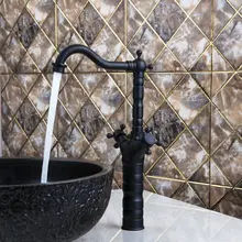 Двойные ручки поворотные 360 масло втирают Черный Бронзовый 97110 раковина туалет YANKSMART смесители для кухни Torneira смесители, смесители и краны